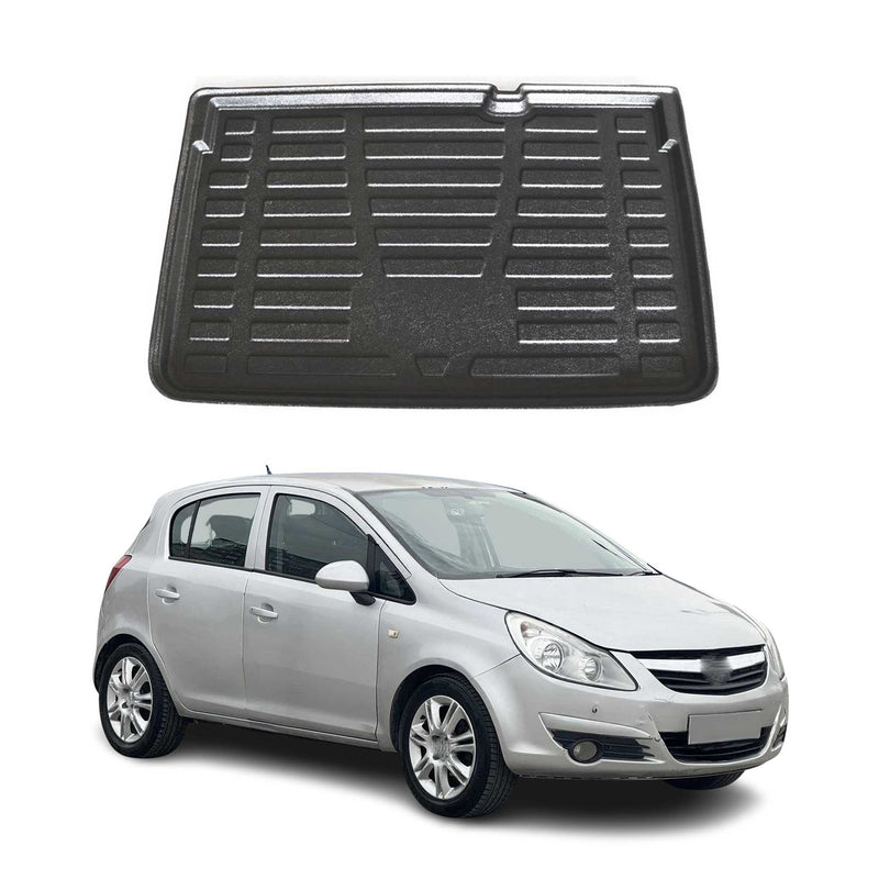 Tapis de Coffre pour Opel Corsa D 2006-2014 HB en TPE Noir