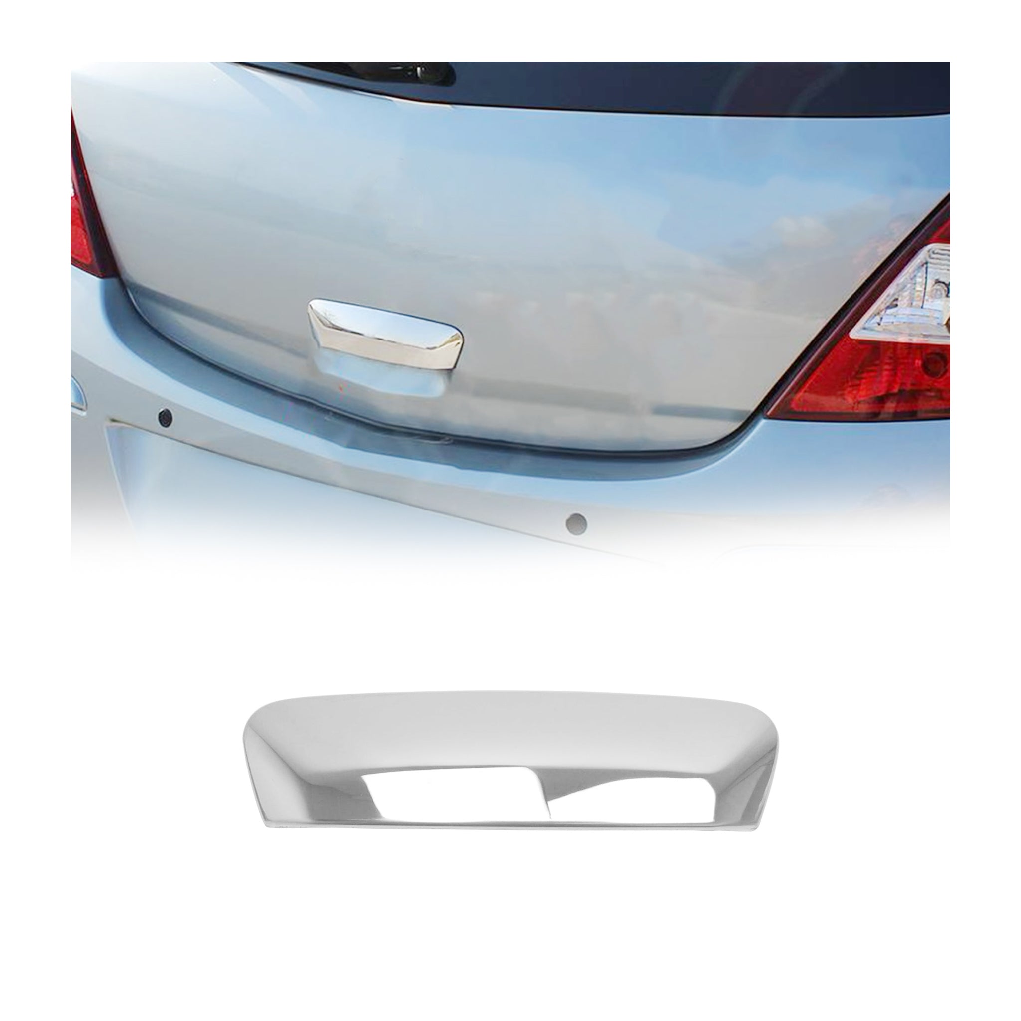 Garniture supérieure de Coffre pour Opel Corsa D 2006- 2015 acier inox