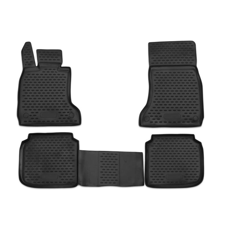 OMAC 3D Tapis de sol pour BMW Série 7 F02 Long 2008-2015 caoutchouc Noir 4Pcs