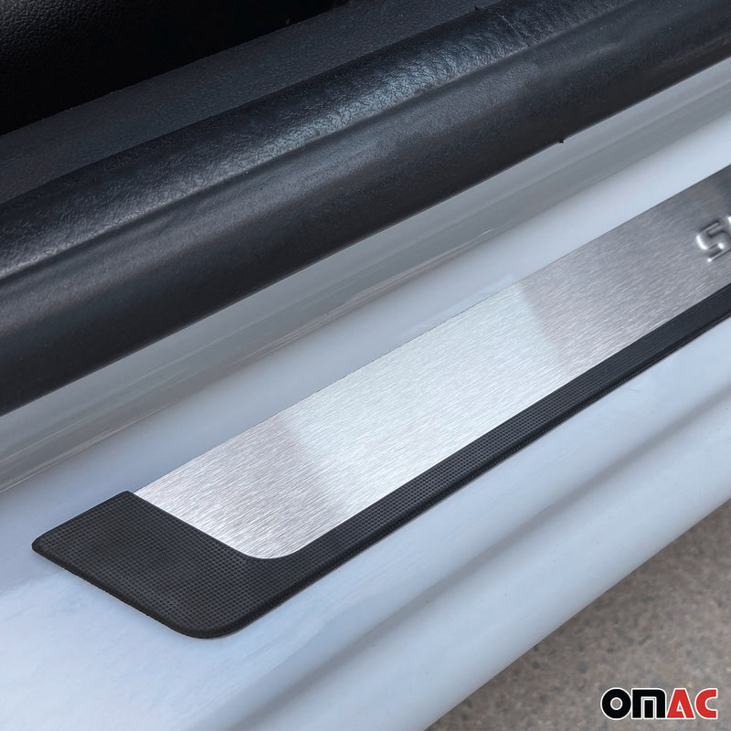 Couverture de seuil de porte pour Opel Frontera 2024-2025 acier inox chromé 2Pcs