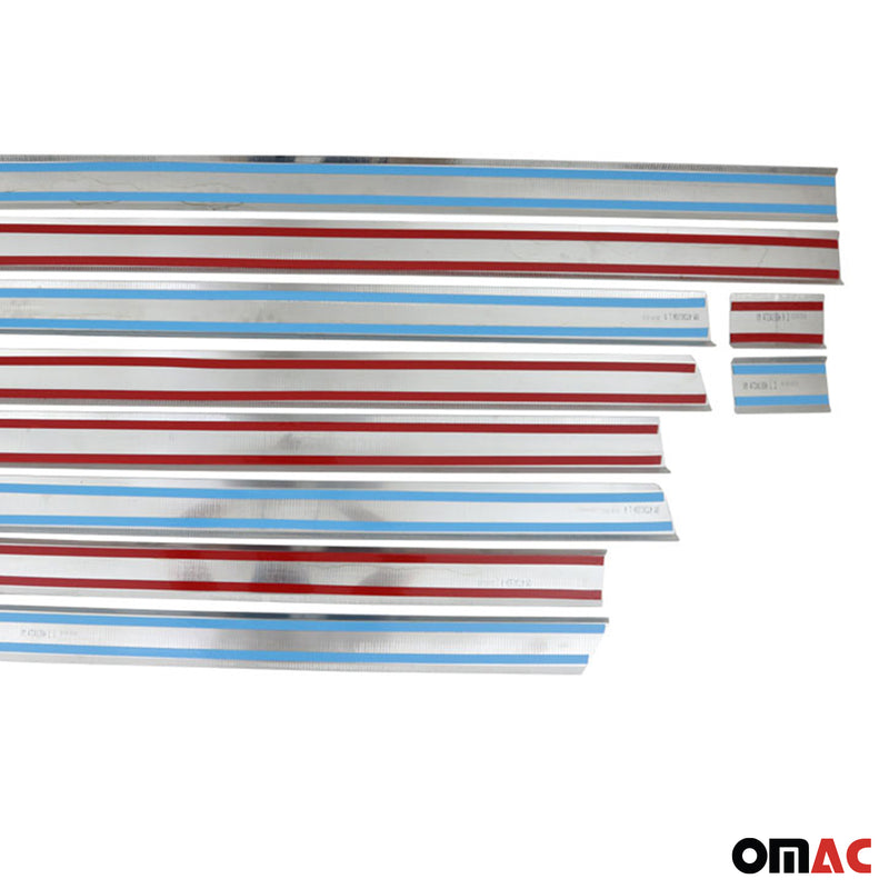 Baguettes de porte pour VW Crafter 2006-2017 L2 Long acier inox chrome 10x