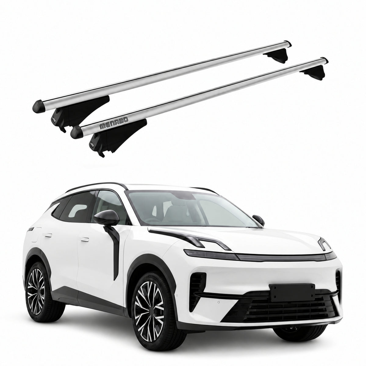 Menabo Barres de toit pour LYNK & CO 08 2025-2026 Argenté Aluminium 2 Pièces