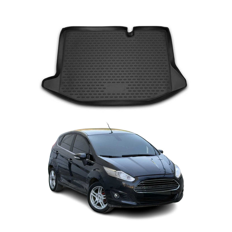Tapis de Coffre pour Ford Fiesta 2008-2019 TPE Noir