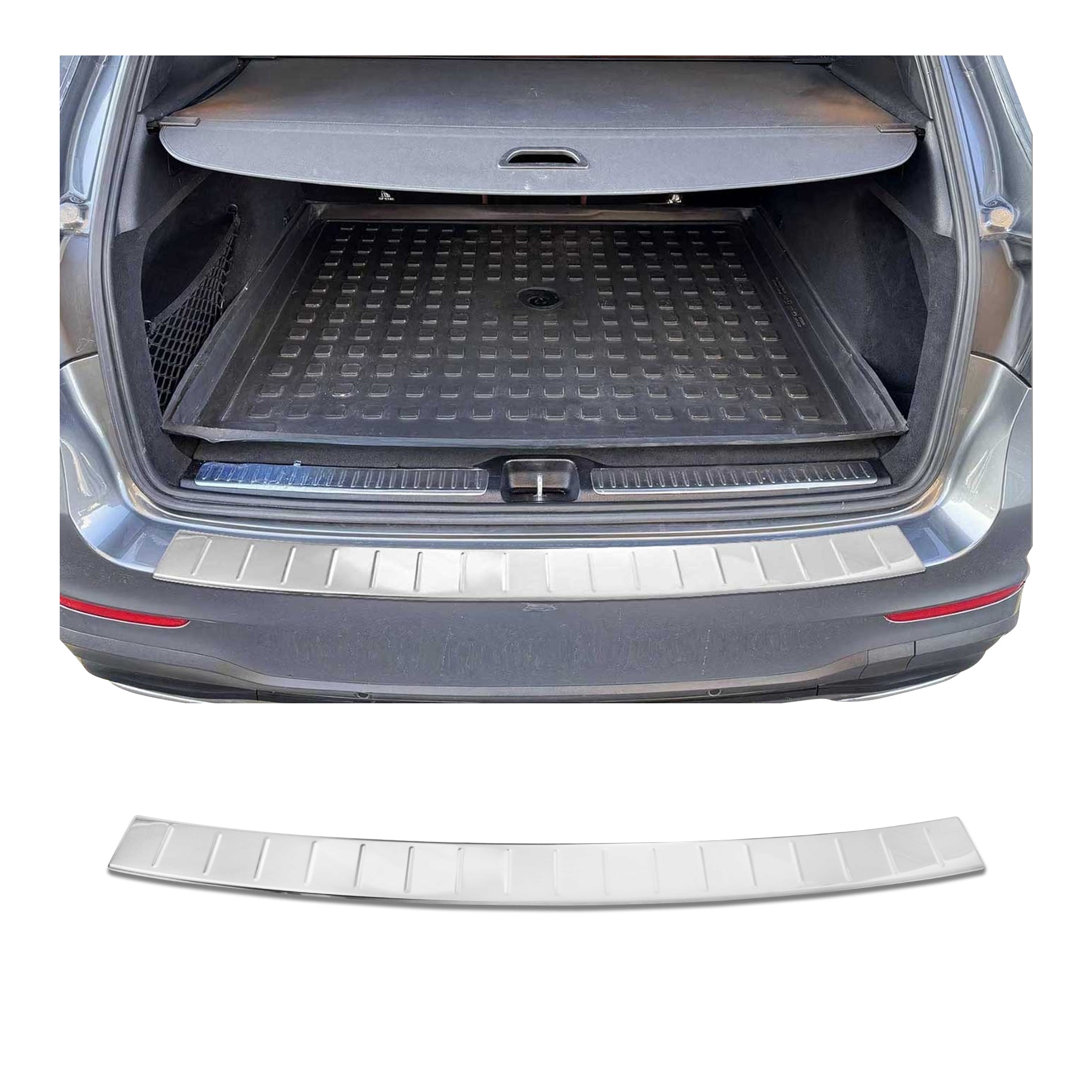 Protection Seuil de Pare-chocs Arriére pour Mercedes GLC X253 2015-2025 Inox