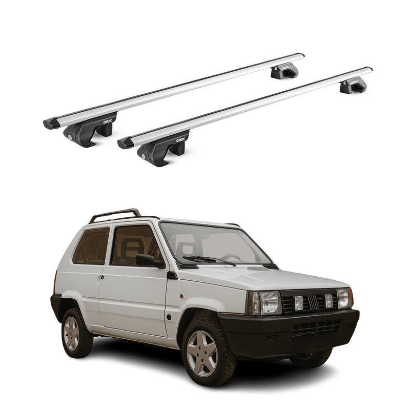 Barres de toit transversales pour Fiat Panda I 1999-2003 3 P Alu Gris 2x ABE