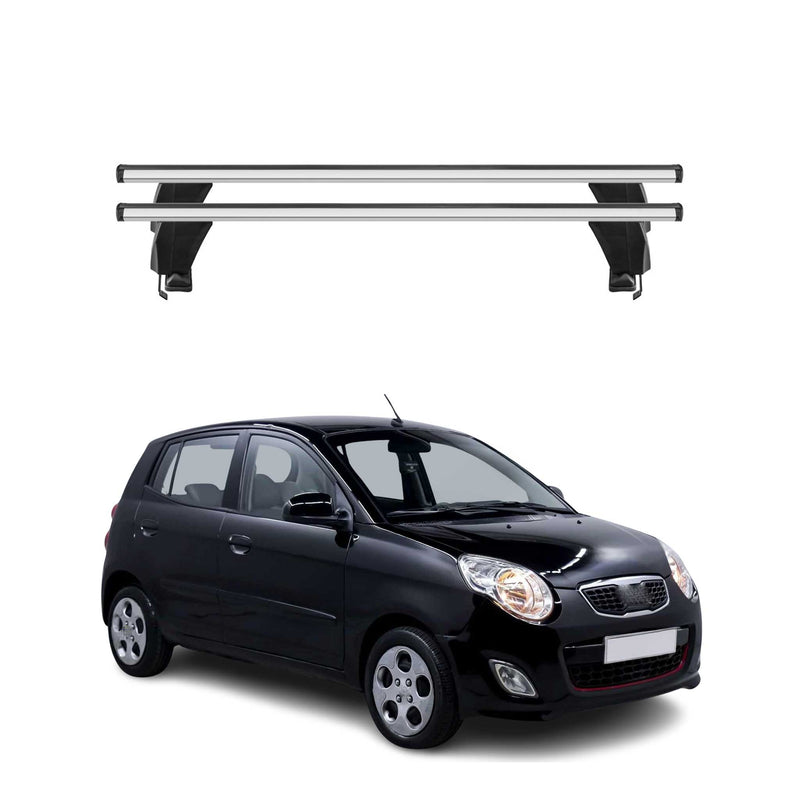 Menabo Barres de toit Transversales pour Kia Picanto 2011-2017 Gris ABE 2x