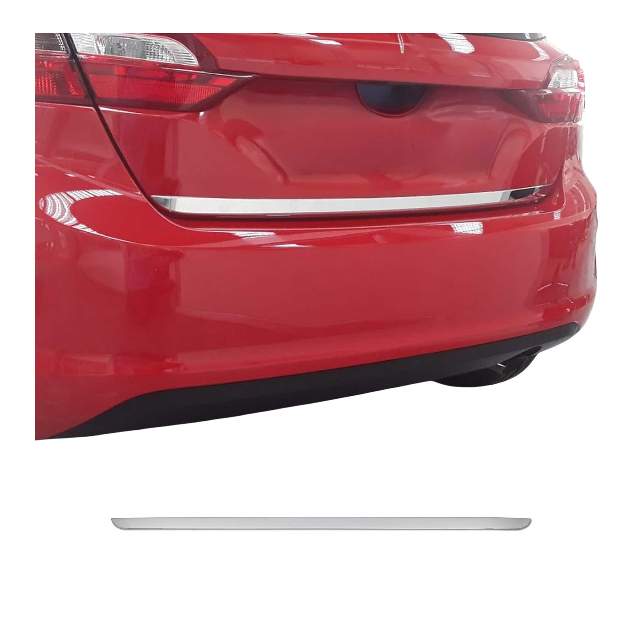 Garniture de Hayon Coffre pour Ford Fiesta VII 2017-2021 acier inox