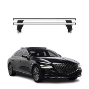 Menabo Barres de toit transversales pour Genesis G80 2017-2020 Alu Gris 2x