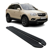 Marchepieds Latéraux pédale pour Opel Antara 2006-2015 Noir Aluminium 2Pcs