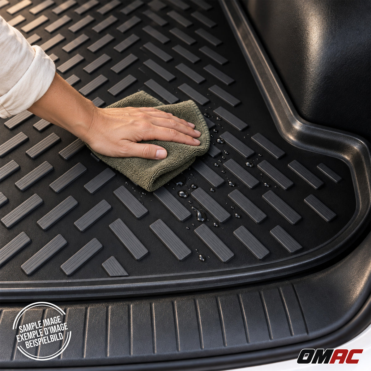 Tapis de coffre pour Peugeot 508 2018-2025 Noir 3D en Caoutchouc TPE