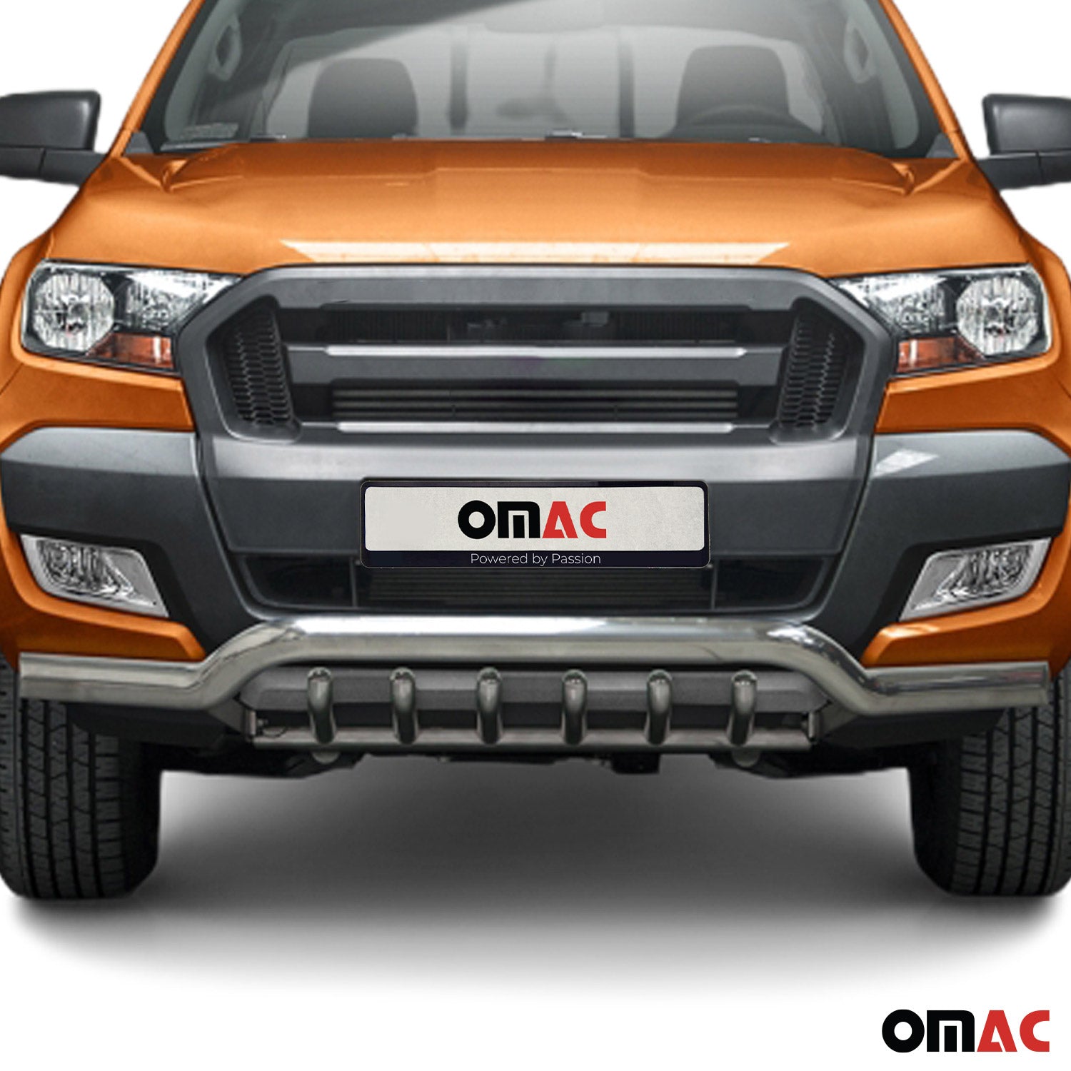 Pare-Buffle Avant Pour Ford Ranger 2015-2016 en Acier Inoxydable Argent