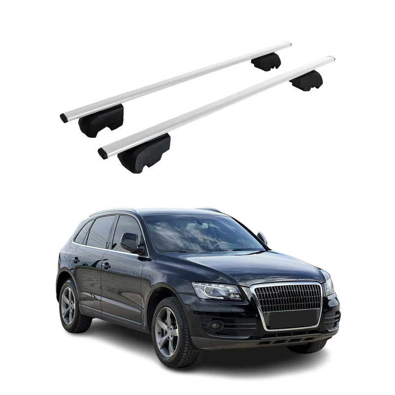 Barres de toit transversales pour Audi Q5 8R 2008-2017 Fer Gris 2Pcs