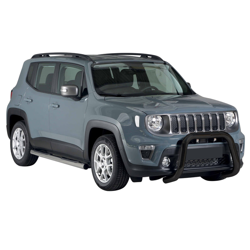 Pare-buffle Avant pour Jeep Renegade 2018-2022 76 mm en Acier Noir