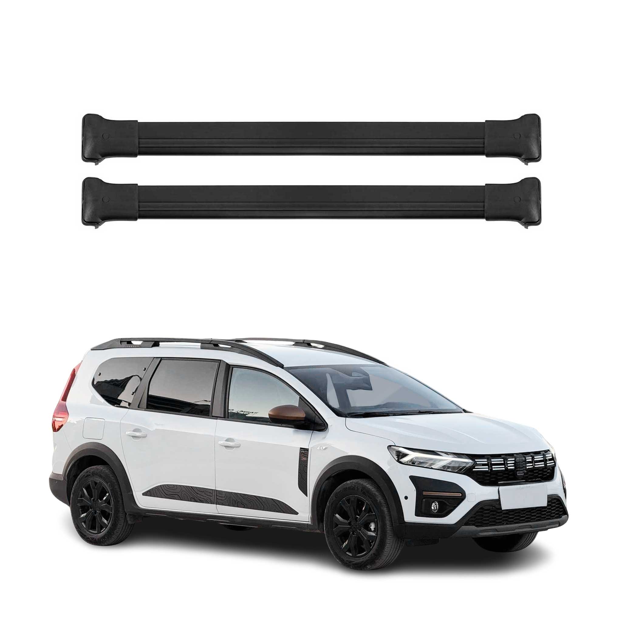Barres de Toit transversales pour Dacia Jogger 2022-2025 Aluminium Noir 2x