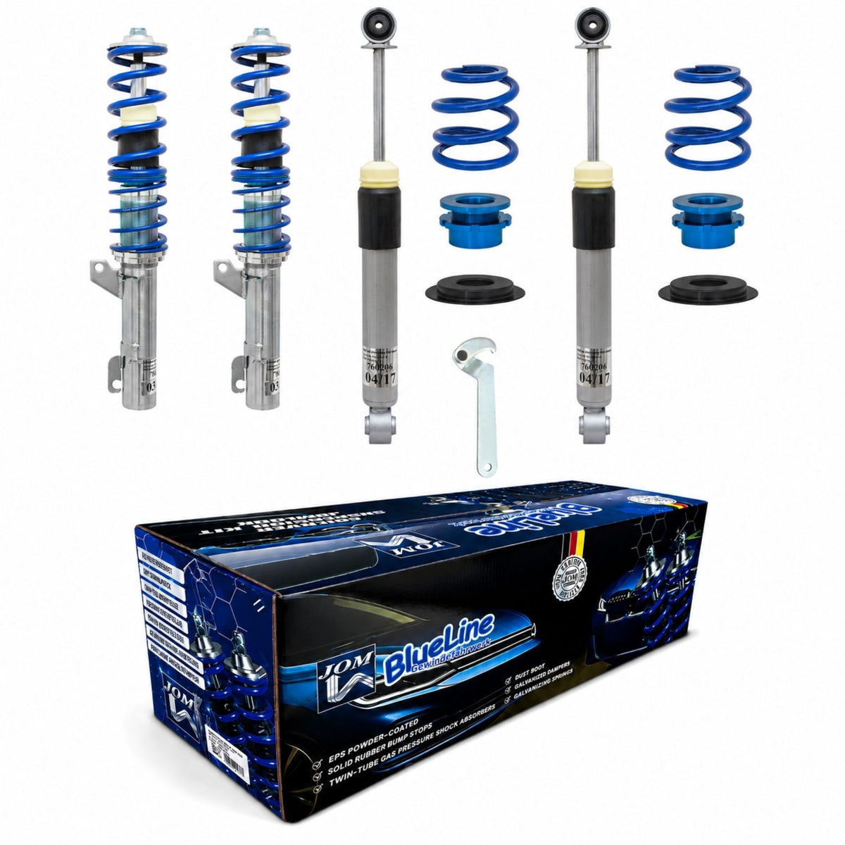 JOM BlueLine Combinés Filetés pour Audi A3 Quattro 8L 1.9TDi 3.2 V6 1996-2002