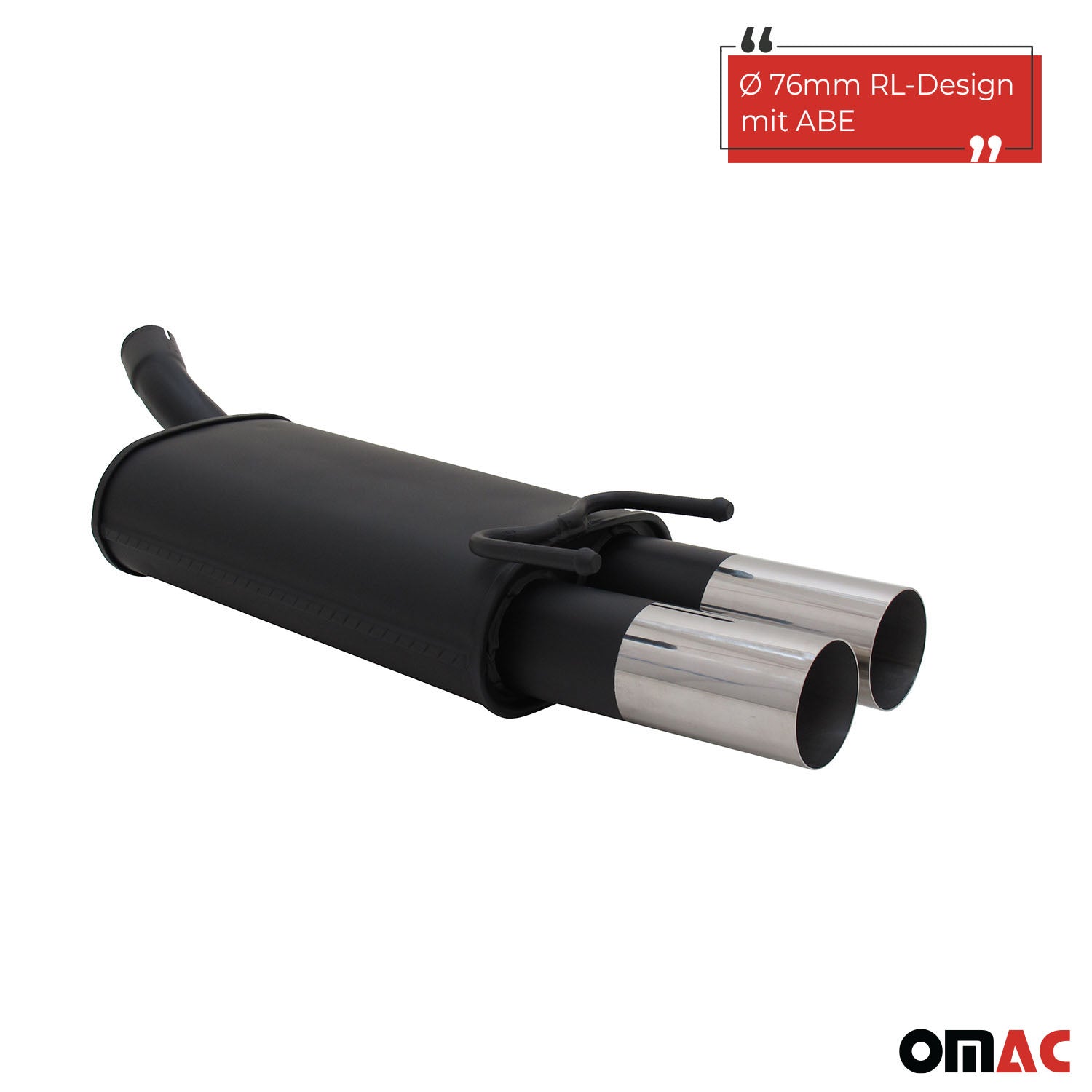Échappement arrière sport Novus pour Opel Corsa B 2x76mm RL-Design avec ABE