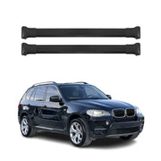 Barres de toit transversales pour BMW X5 E70 2006-2013 Aluminium Noir 2Pcs