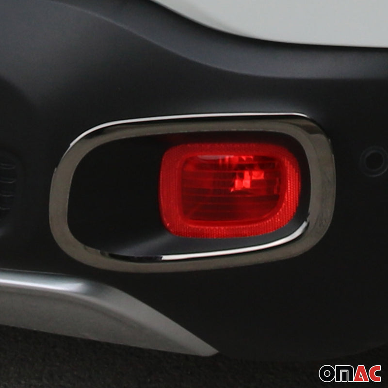 Cadres de Réflecteurs Arrière pour Jeep Renegade 2015-2023 acier inox foncé 2x