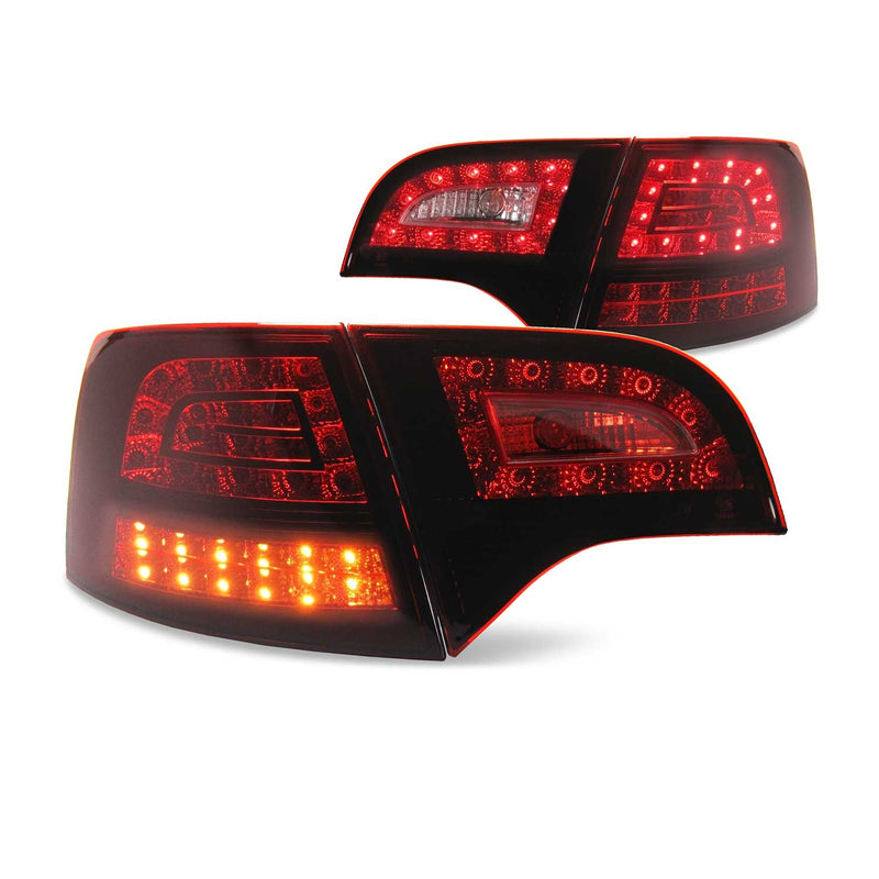 Feux arrière à LED pour Audi A4 Break B7 2004-2008 Foncé Rouge 4 pieces