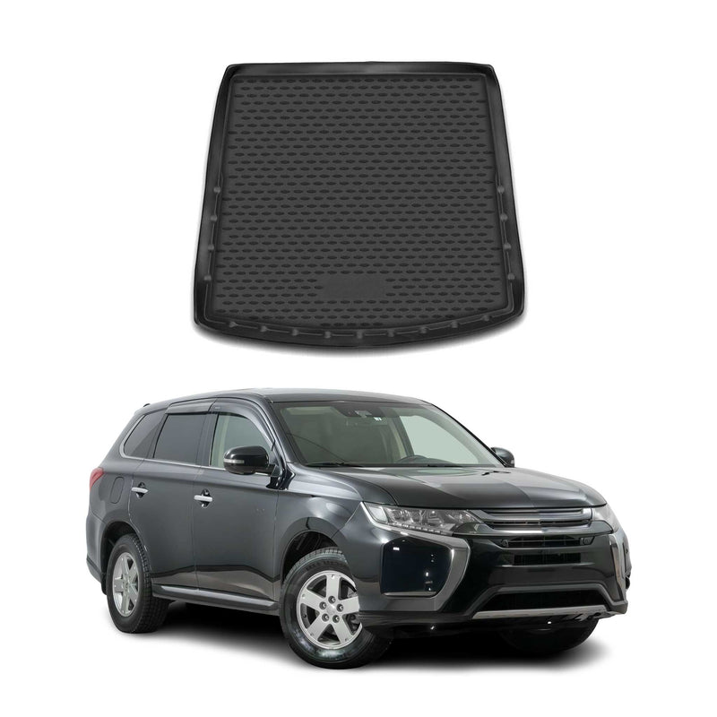 Tapis de Coffre pour Mitsubishi Outlander 2012-2025 caoutchouc TPE 3D Noir