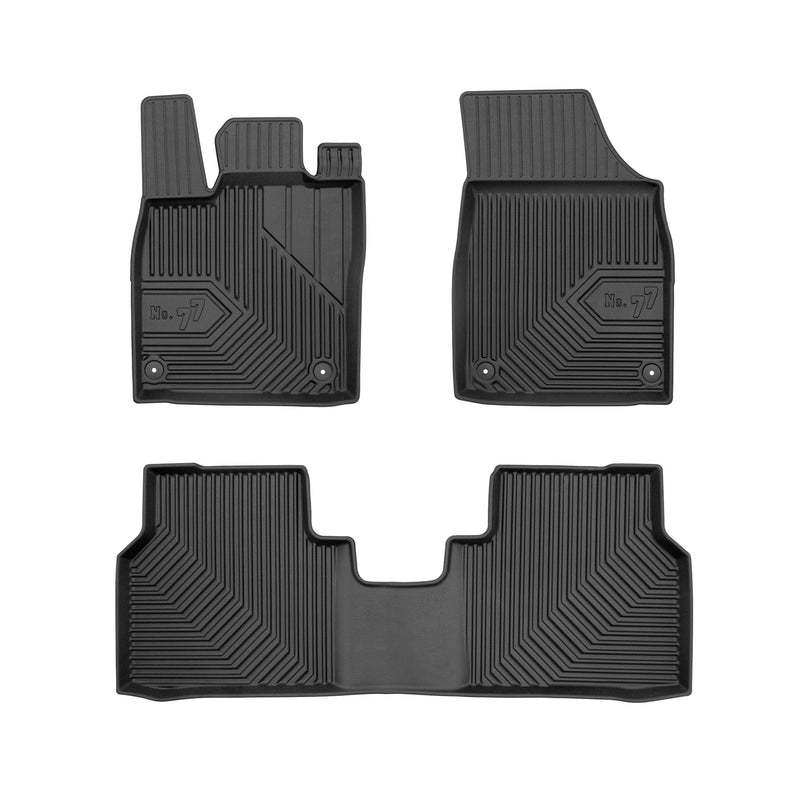 Tapis de Sol de Voiture pour Skoda Enyaq iV Suv 2020-2025 TPE Imperméable 3Pcs