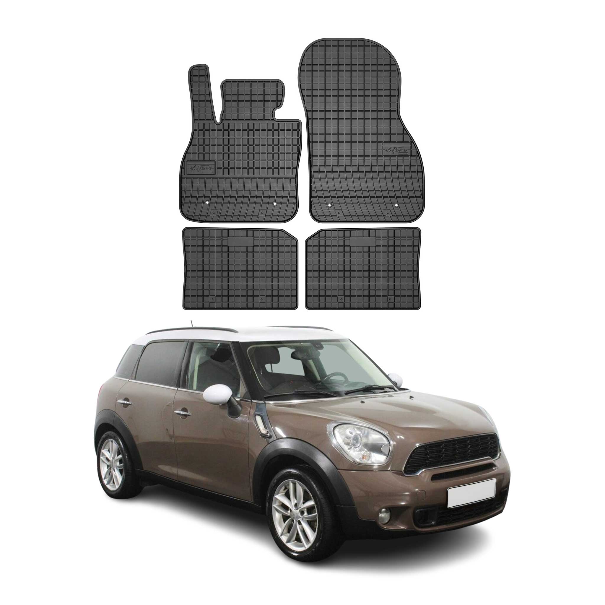 Tapis de Sol pour Mini Countryman 2010-2016 Caoutchouc Noir