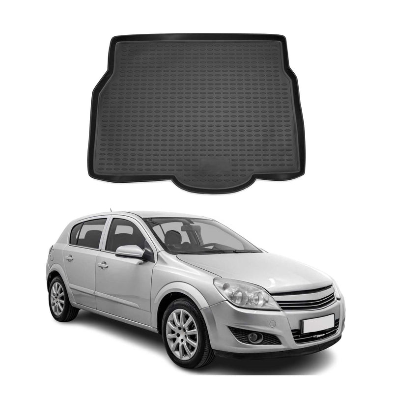 Tapis de Coffre pour Opel Astra H Break 2004-2014 en Caoutchouc Noir
