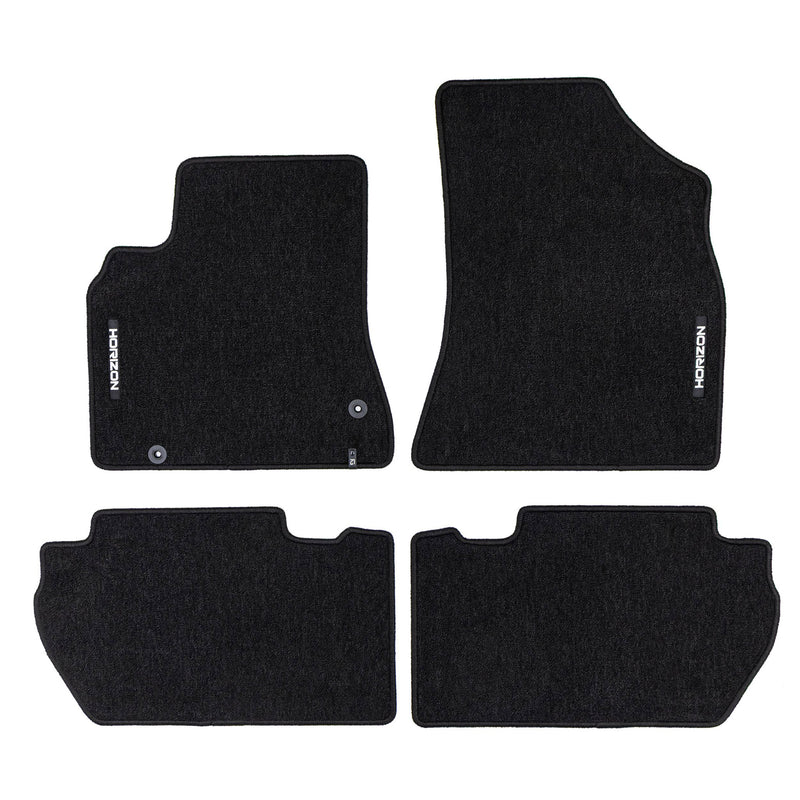 Tapis de Sol de Voiture pour Peugeot Partner II 2008-2018 Velours Noir 4Pcs