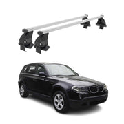 Barres de toit transversales Menabo pour BMW X3 E83 2003-2010 Acier Gris