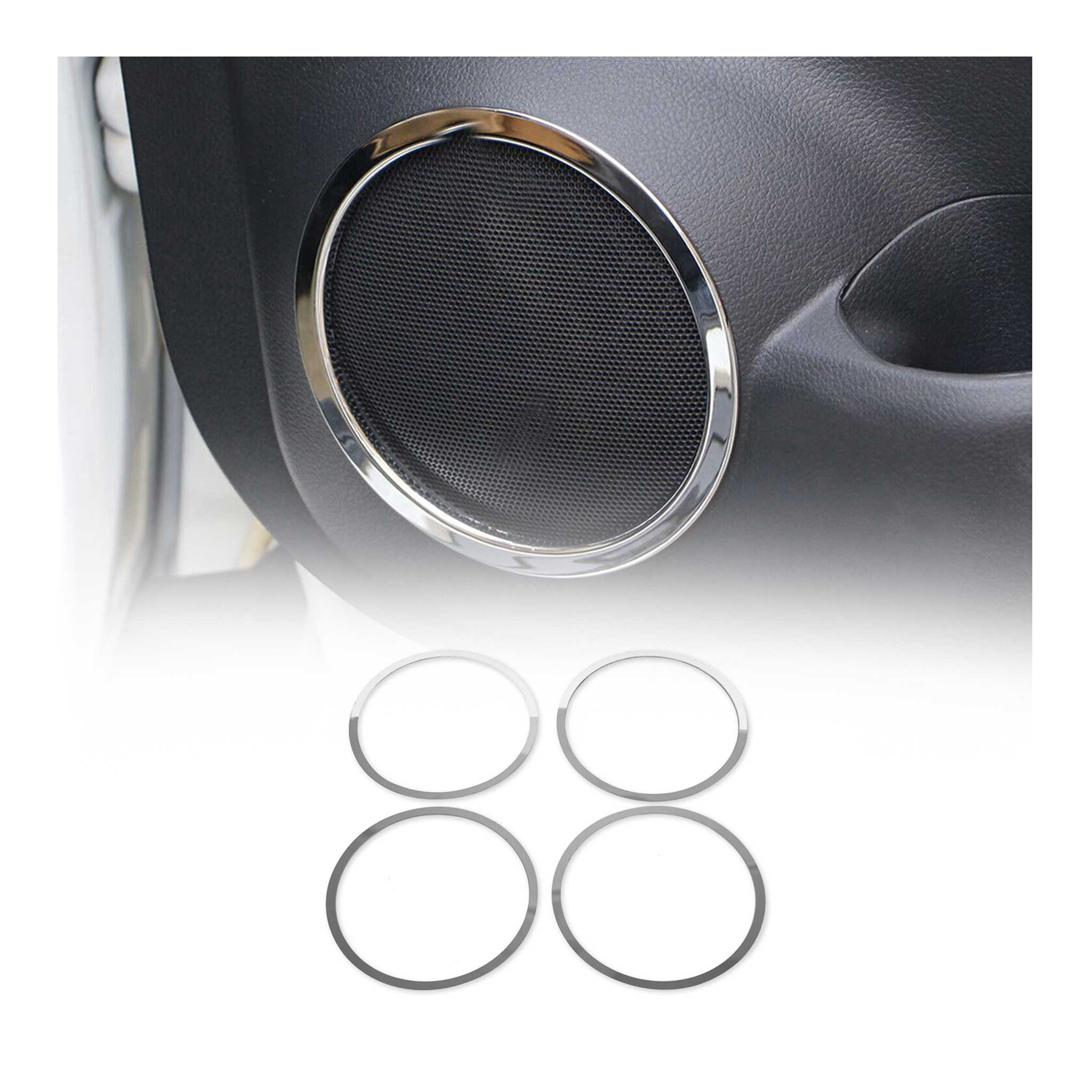 Garniture de cadre de haut-parleur pour Nissan X-Trail 2014-2021 inox chromé 4x