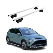 Barres de toit Transversales pour Hyundai Bayon 2020-2023 Fer Argent ABE