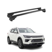 Barres de toit Transversales pour Ssangyong Korando IV 2019-2026 TÜV Alu Noir