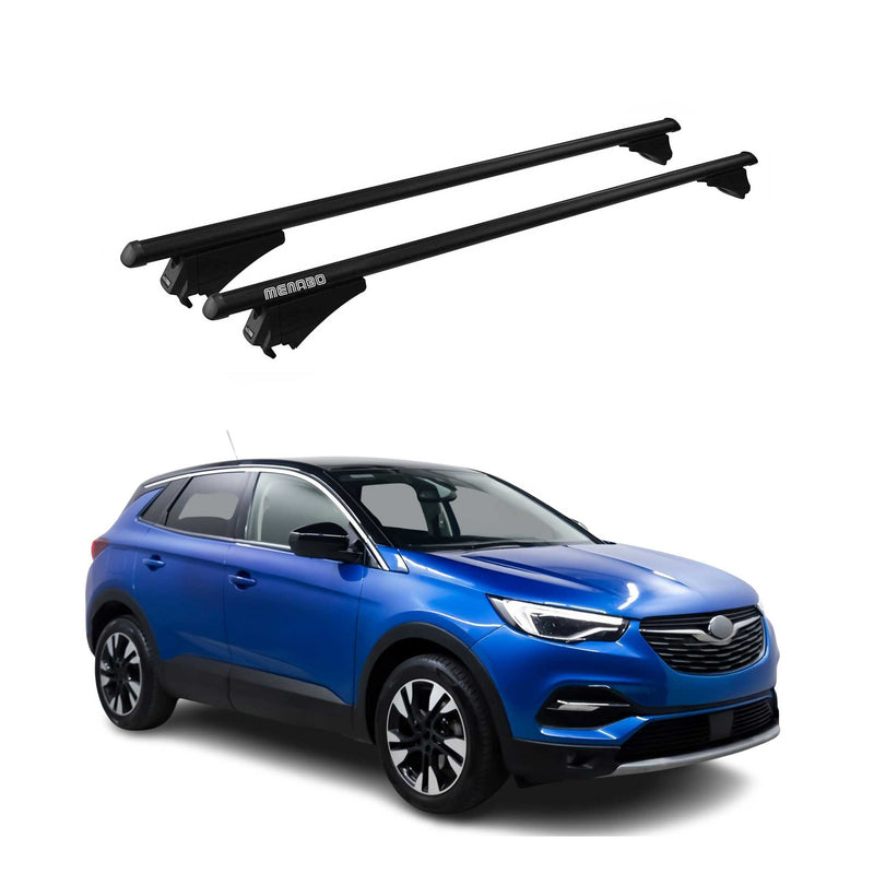 Tiger Barres de toit transversales pour Opel Grandland X 2017-2024 Noir