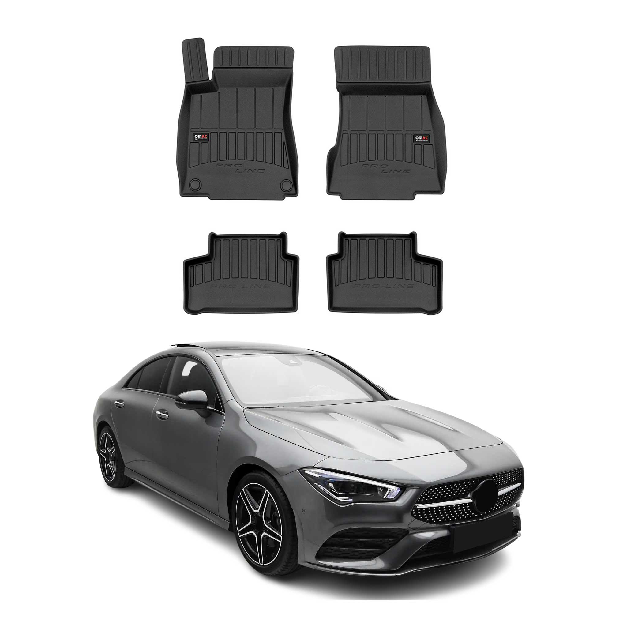 Tapis de Sol pour Mercedes Classe CLA C118 2019-2022 TPE Noir