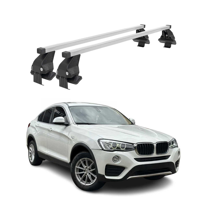 Barres de toit transversales Menabo pour BMW X4 F26 2014-2018 Acier Gris