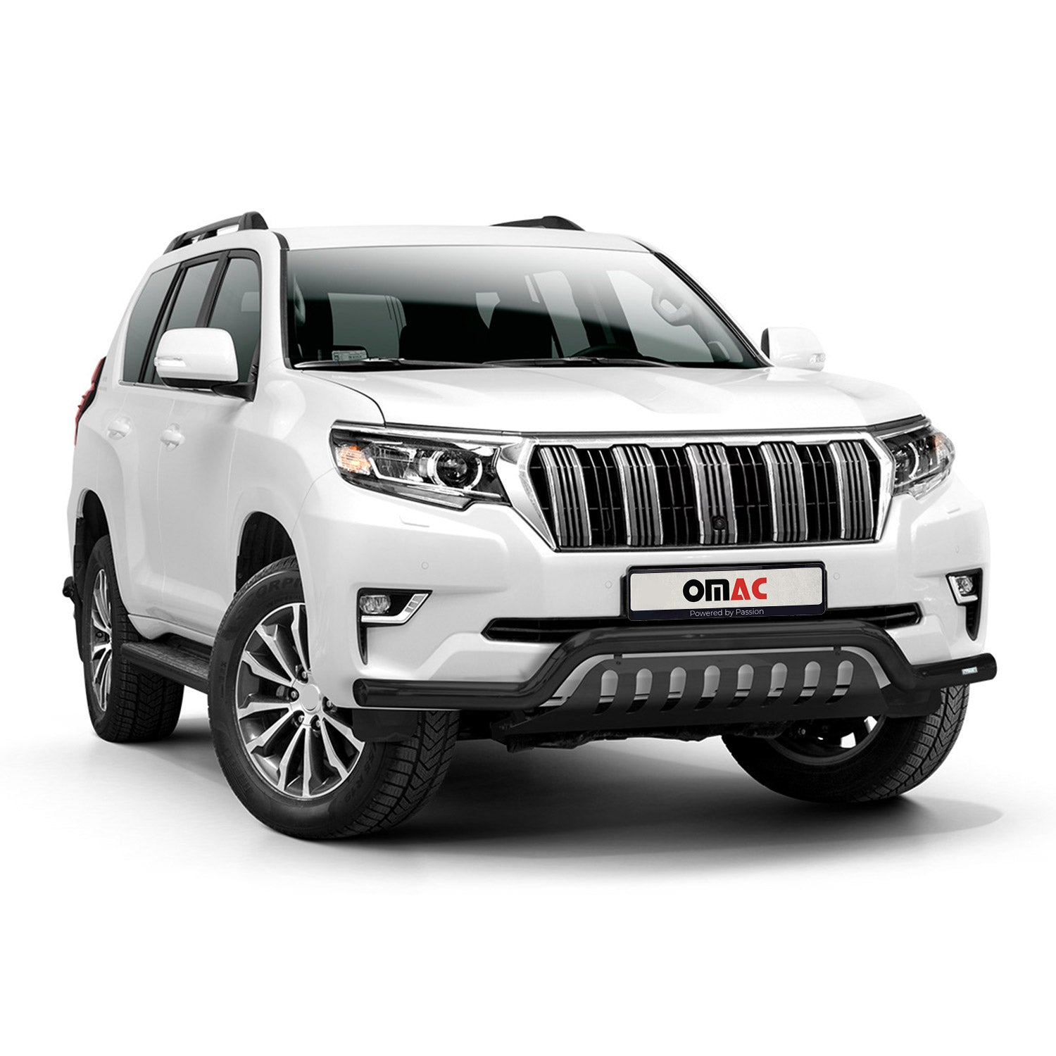 Pare-Buffle Avant Pour Toyota Land Cruiser 150 2019-2023 Noir en Acier Inox