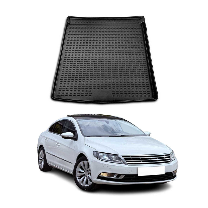 Tapis de Coffre pour VW Passat CC 2008-2017 en caoutchouc TPE 3D Noir 1Pcs