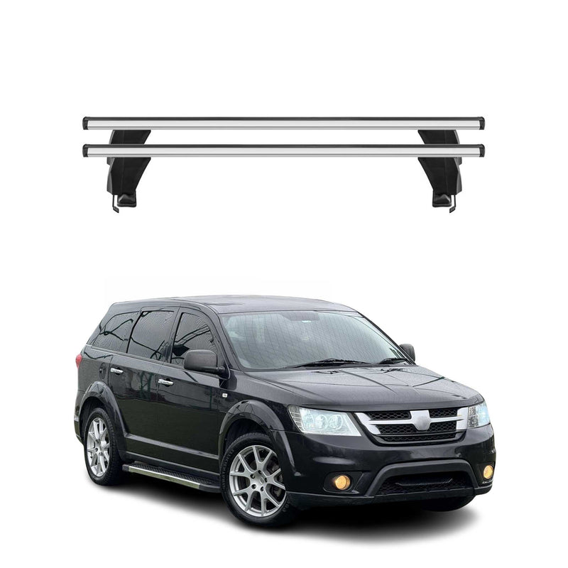 Menabo Barres de toit Transversales pour Fiat Freemont 2011-2017 Alu Gris 2x ABE