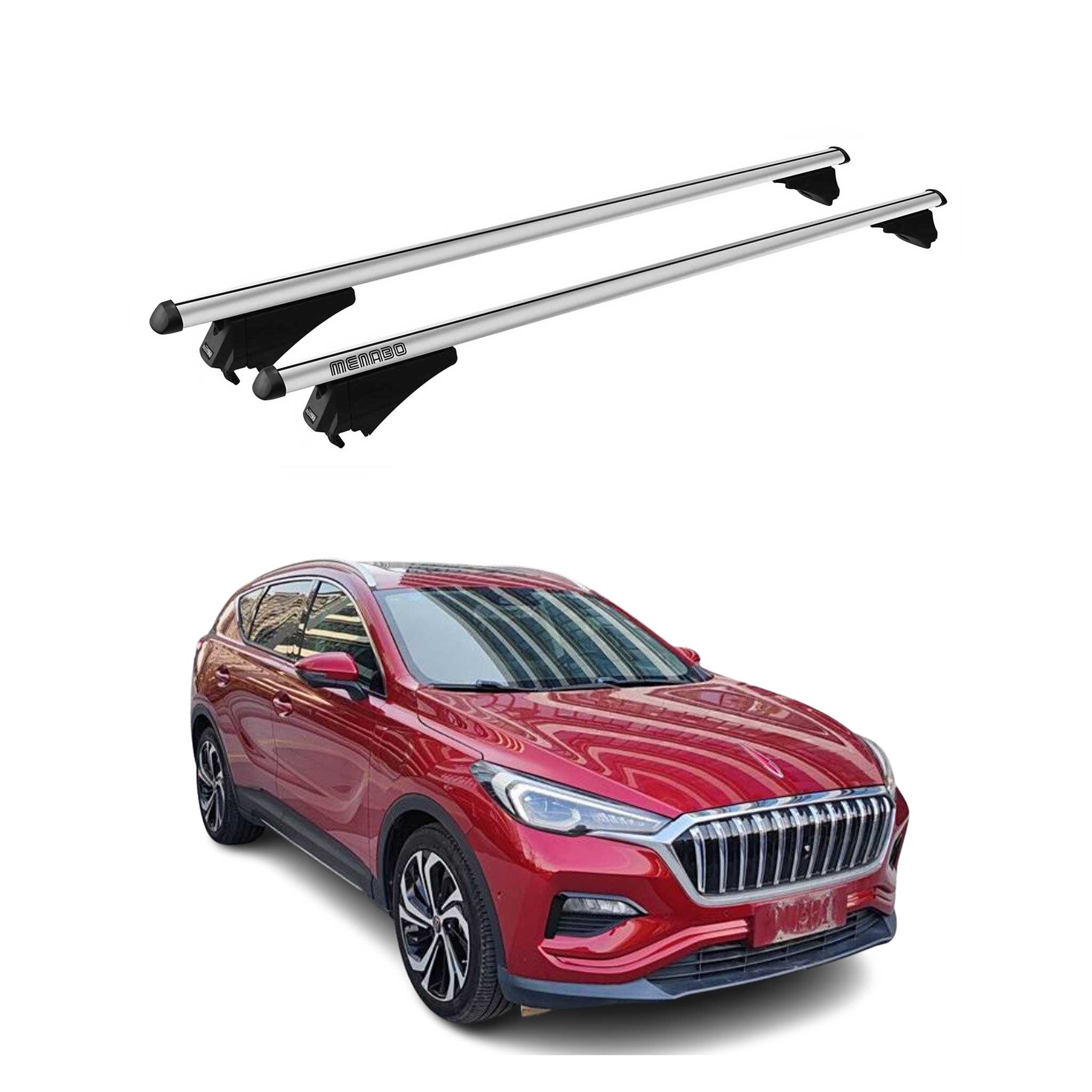 Tiger Barres de toit transversales pour Hongqi E-HS3 2020-2026 Gris