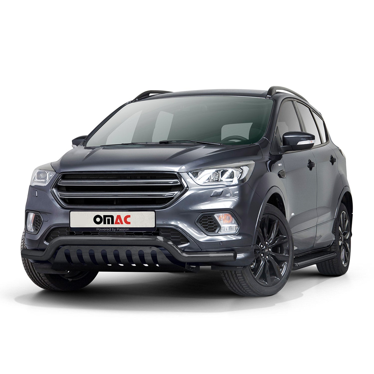 Pare-Buffle Avant Pour Ford Kuga II 2017-2019 Facelift Acier Inoxydable Noir