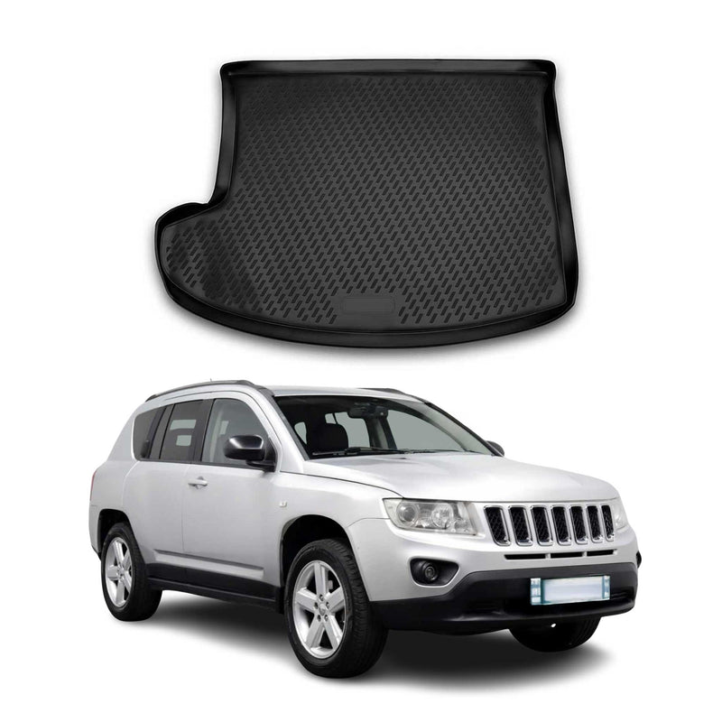 Tapis de Coffre pour Jeep Compass 2011-2016 en caoutchouc TPE 3D Noir 1Pcs