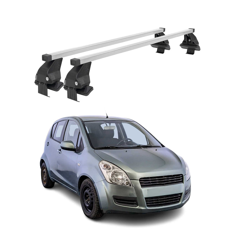 Barres de toit transversales pour Suzuki Splash 2008-2014 Acier Gris