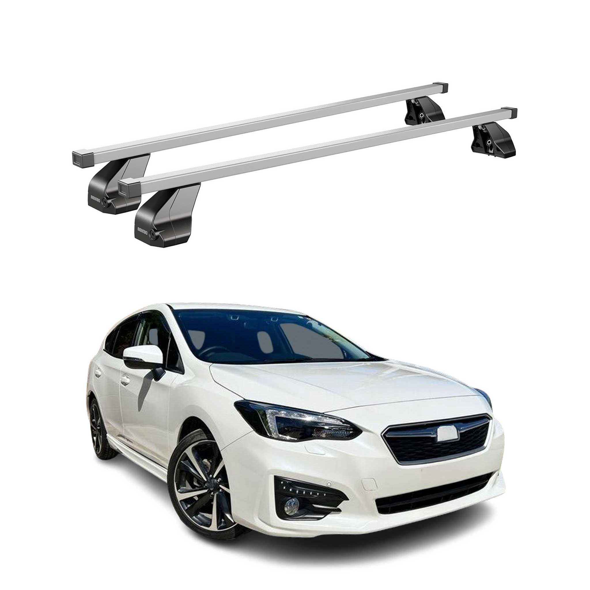 Barres de toit transversales pour Subaru Impreza SD 2016-2023 Acier Gris