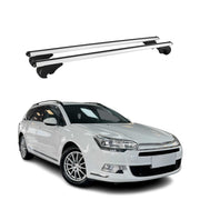 Barres de toit Transversales pour Citroen C5 2008-2017 Break Aluminium Argent