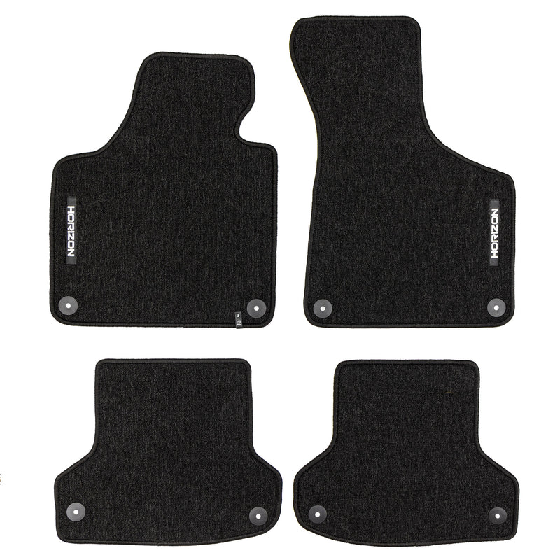 Tapis de Sol de Voiture pour Audi A3 Sportback 8P 2003-2013 Velours Noir 4Pcs