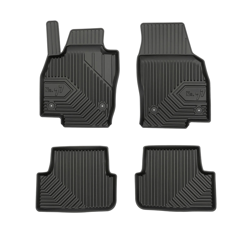Tapis de Sol de Voiture pour Skoda Fabia IV 2021-2025 TPE Imperméable Noir 4Pcs
