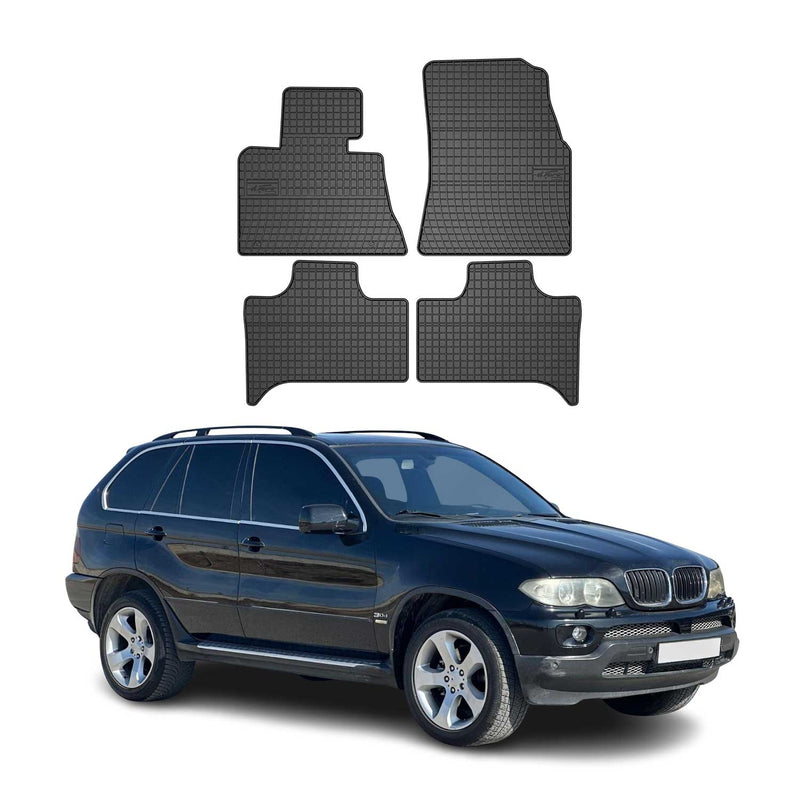 OMAC Tapis de sol pour BMW X5 E53 1999-2006 Noir en caoutchouc