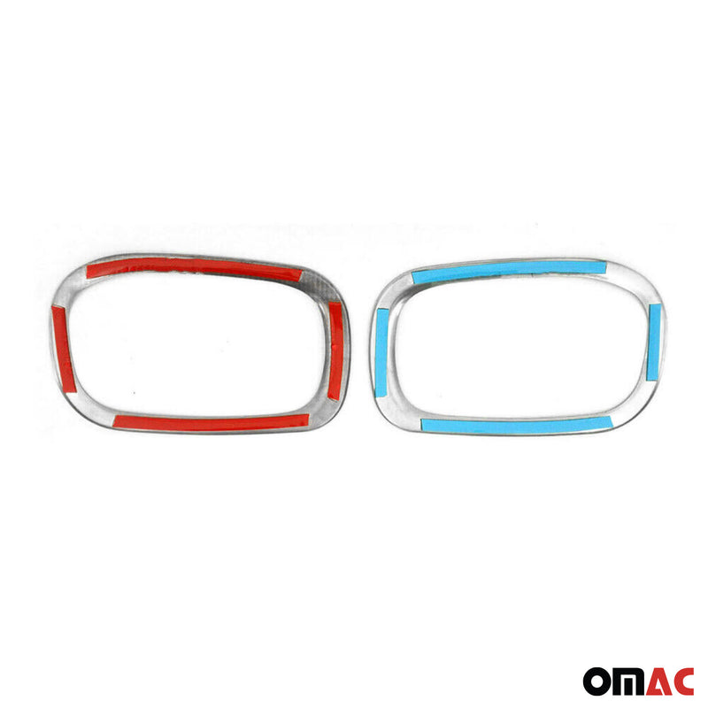 Cadres de Réflecteurs Arrière pour Jeep Renegade 2015-2023 acier inox foncé 2x