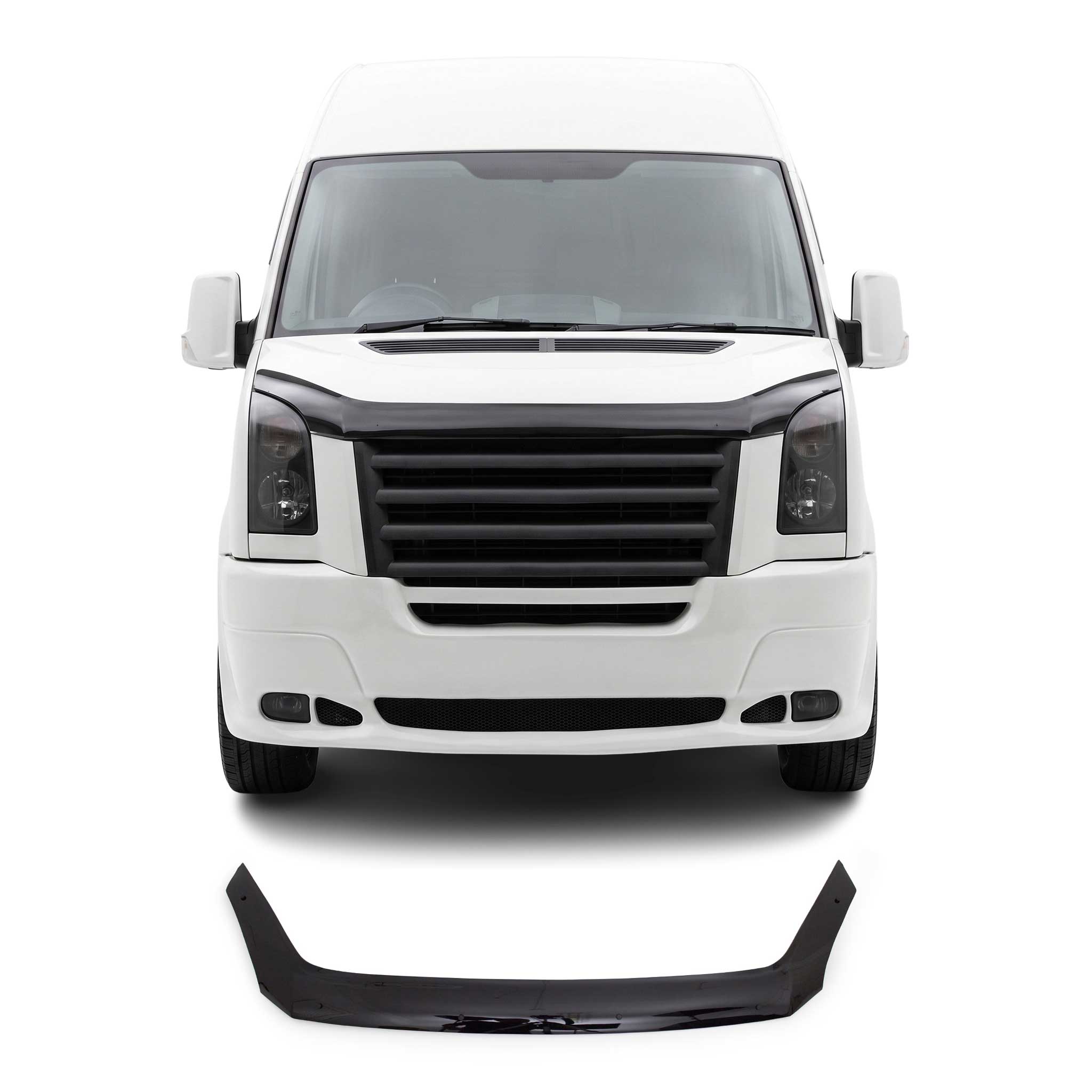 Deflecteurs d'air capot de voiture pour VW Crafter 2006-2012 Acrylique Noir