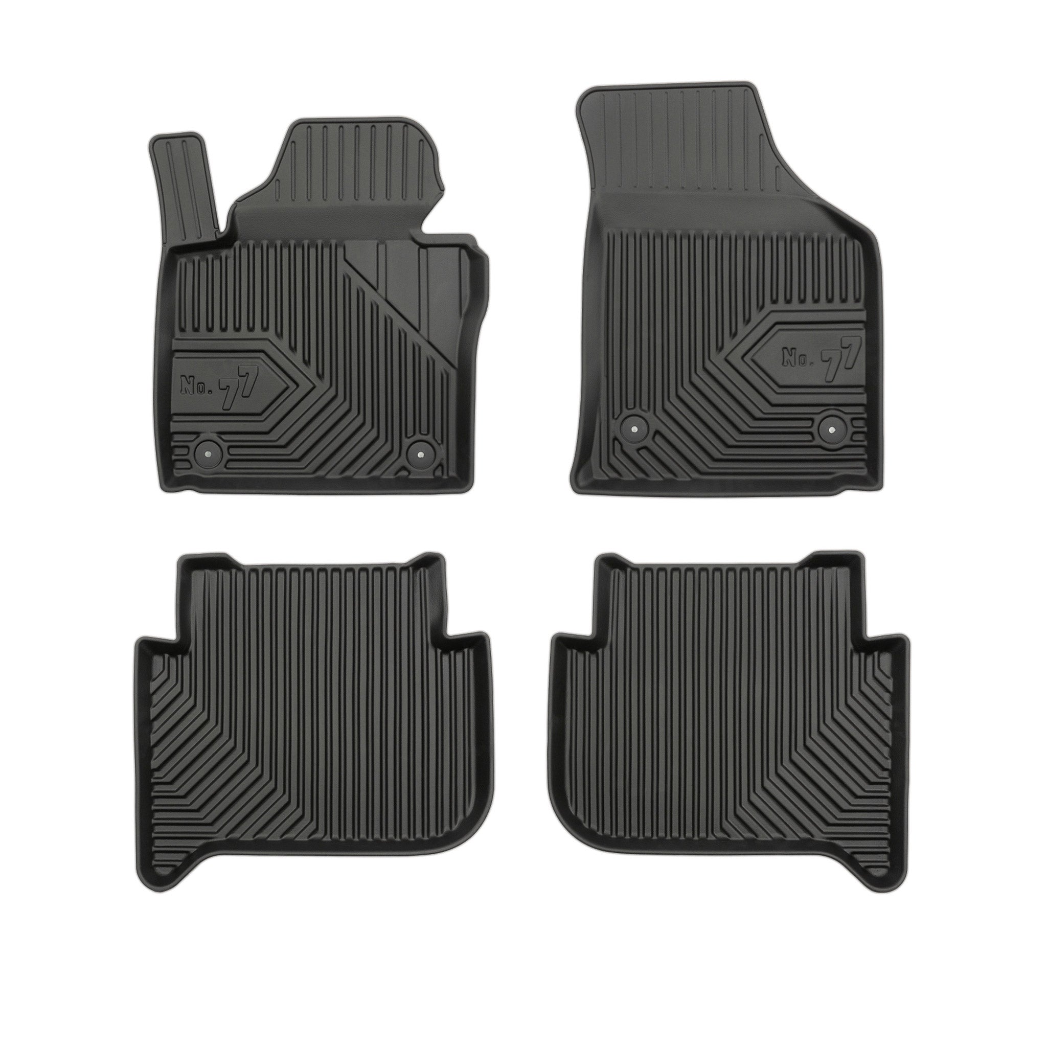 Tapis de Sol de Voiture pour VW Touran I 2003-2010 Pre-FL TPE Imperméable 4Pcs